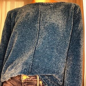 Soft Chenille Blue Sweater